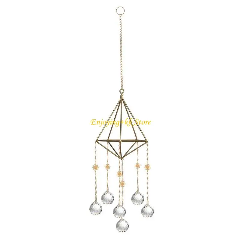 

Q1JB Crystal Chandeliers Ornament Hanging Crystal Auroras Wind Chimes Decorate Space Home Office Decor for Patio Garden