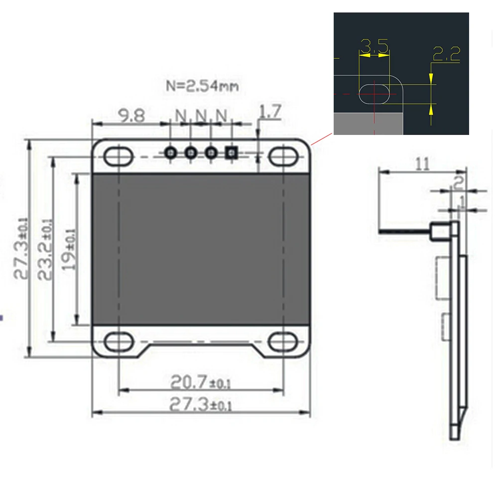 Imagem -06 - Módulo de Exibição Azul I2c Oled Iic Serial 128x64 Ssd1306 Driver para Arduino 51 Msp420 Stim32 Scr Framboesa 096