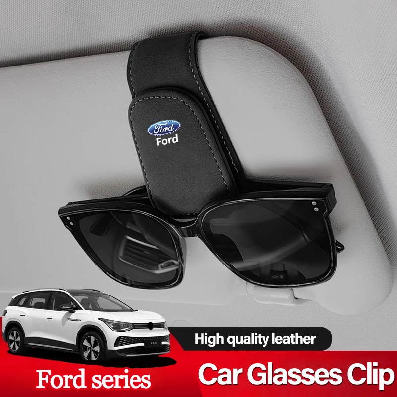 Pince de rangement pour pare-soleil de voiture, pince de rangement pour carte de billet, pour Ford Fiesta Mondeo Fusion Explorer Escape Shelby Edge Focus Transit MK7