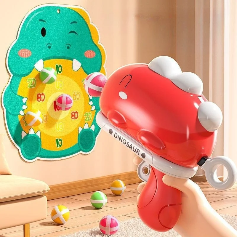 Brinquedo de Tiro com Bola de Dinossauro para Crianças com Alvo, Jogo Interativo ao Ar Livre, Brinquedos de Quebra-Cabeça para Presentes de Aniversário de Crianças