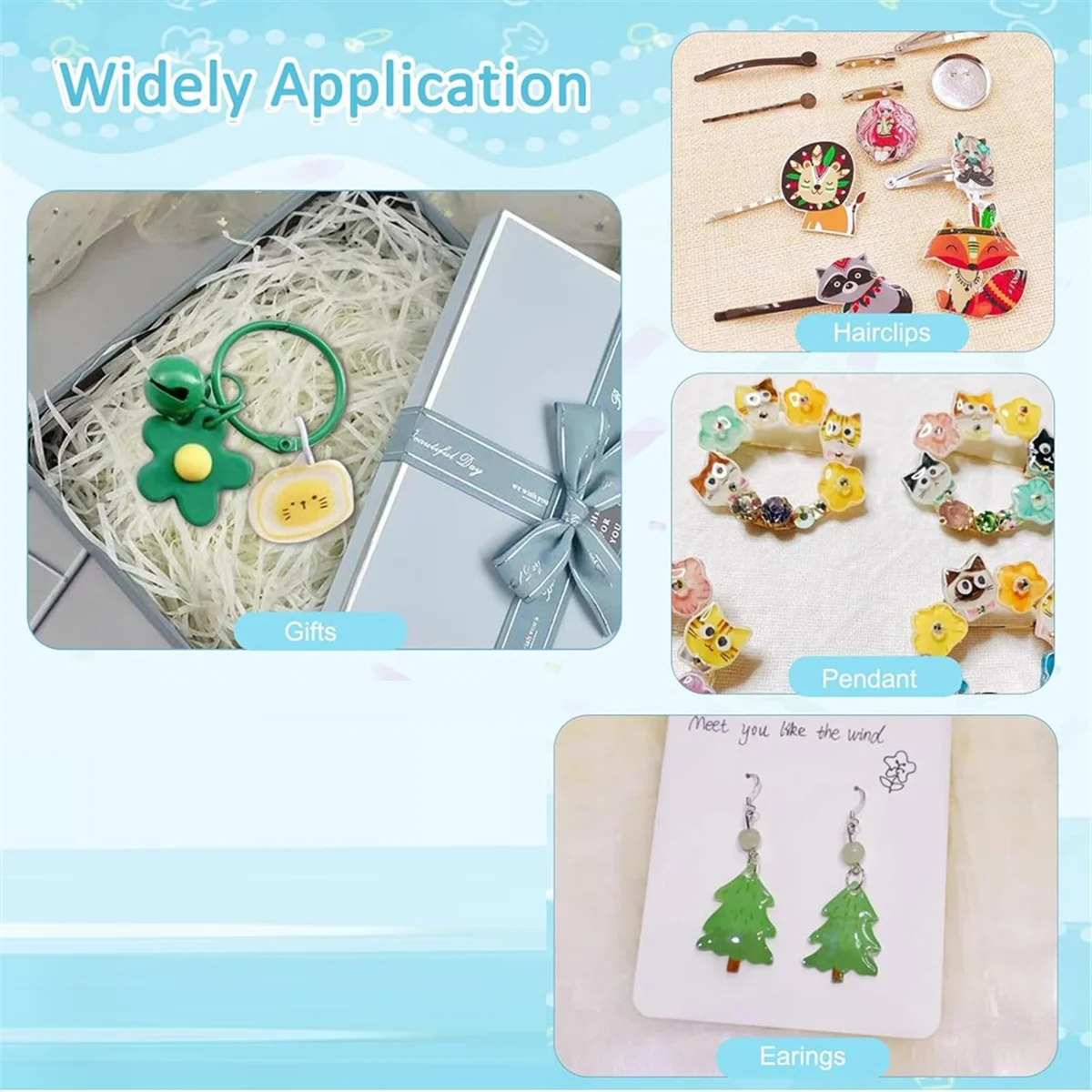 Zestaw breloczków ABNH A5 ShrinkyDink, zestawy papieru Shrink Dinks dla dzieci DIY Art Craft z breloczkiem, kolczykami, klipsami do włosów i broszką