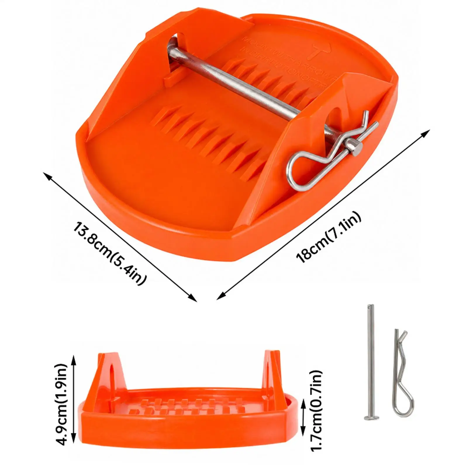 4 Pieces RV Stabilizer Support Pads Trailer Jack Foot Cushions with Locking Pin for Camper Caravan Motorhome Camping