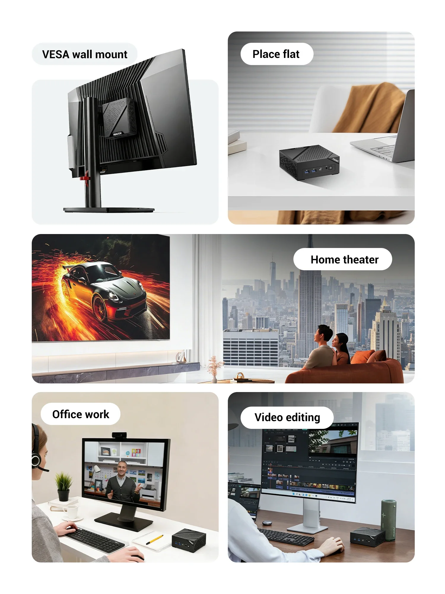 Firebat Am02 Amd Ryzen 5 6600H Mini-PC Ddr5 16Gb Ram 512Gb Ssd Wifi6 Bt5.2 Tragbarer Desktop Mini-PC Computer Netzwerk HDMI-Anschluss – Detail 12