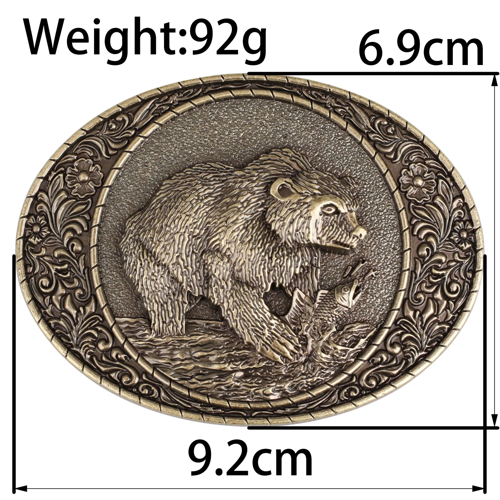 Brown Bears Prey on Salmon Belt Buckle YonbaoDY K446 Welcome To Travel To China