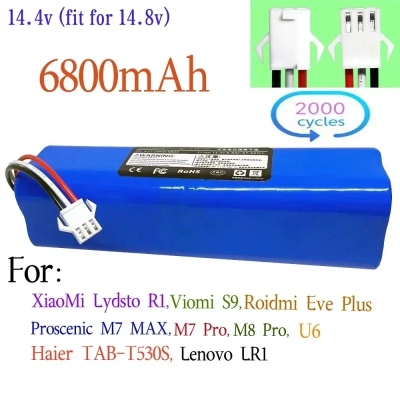 

Original Li-ion Battery for Xiaomi Lydsto R1, Proscenic M7 MAX, M7 Pro,M8 Pro,U6, Haier TAB-T530S, Lenovo LR1 Vacuum Cleaner