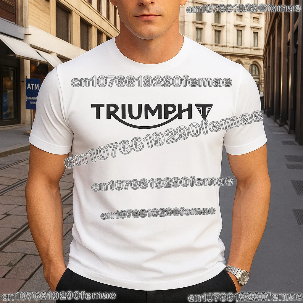 

Triumph Logo High Quality Classic T-shirt Premium Cotton Daily Wear Fashion Motorcycle Street Casual Comfortable Top