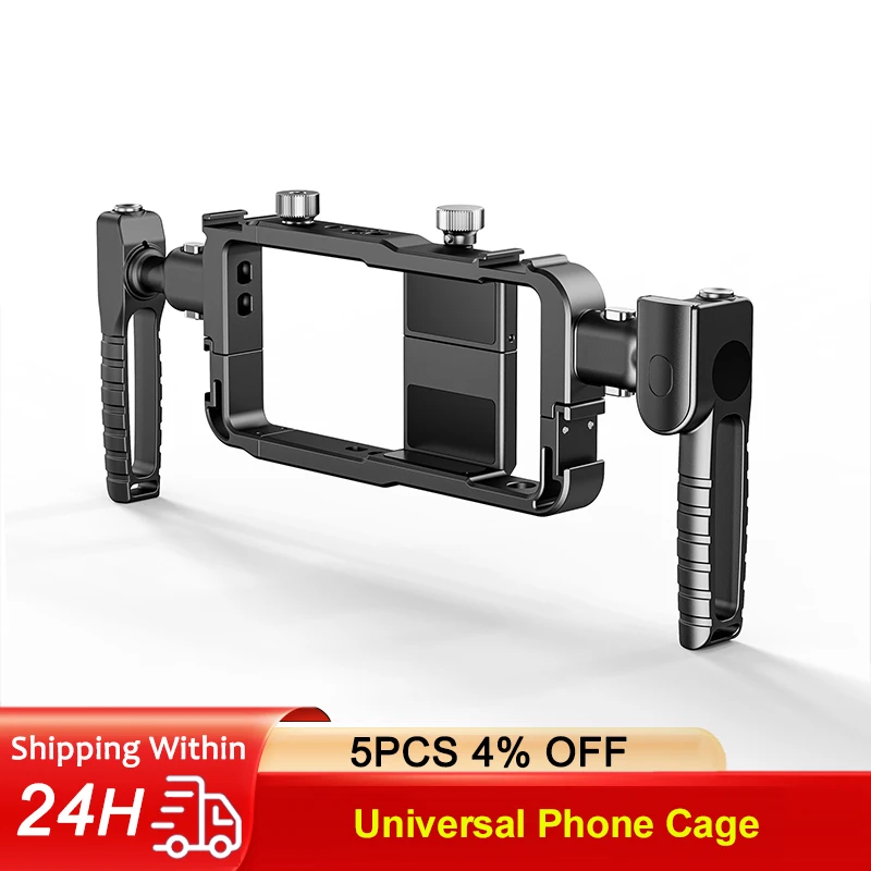 

Universal Phone Cage Smartphone Video Rig Kit with Handles Handgrip, BAFANG Brand