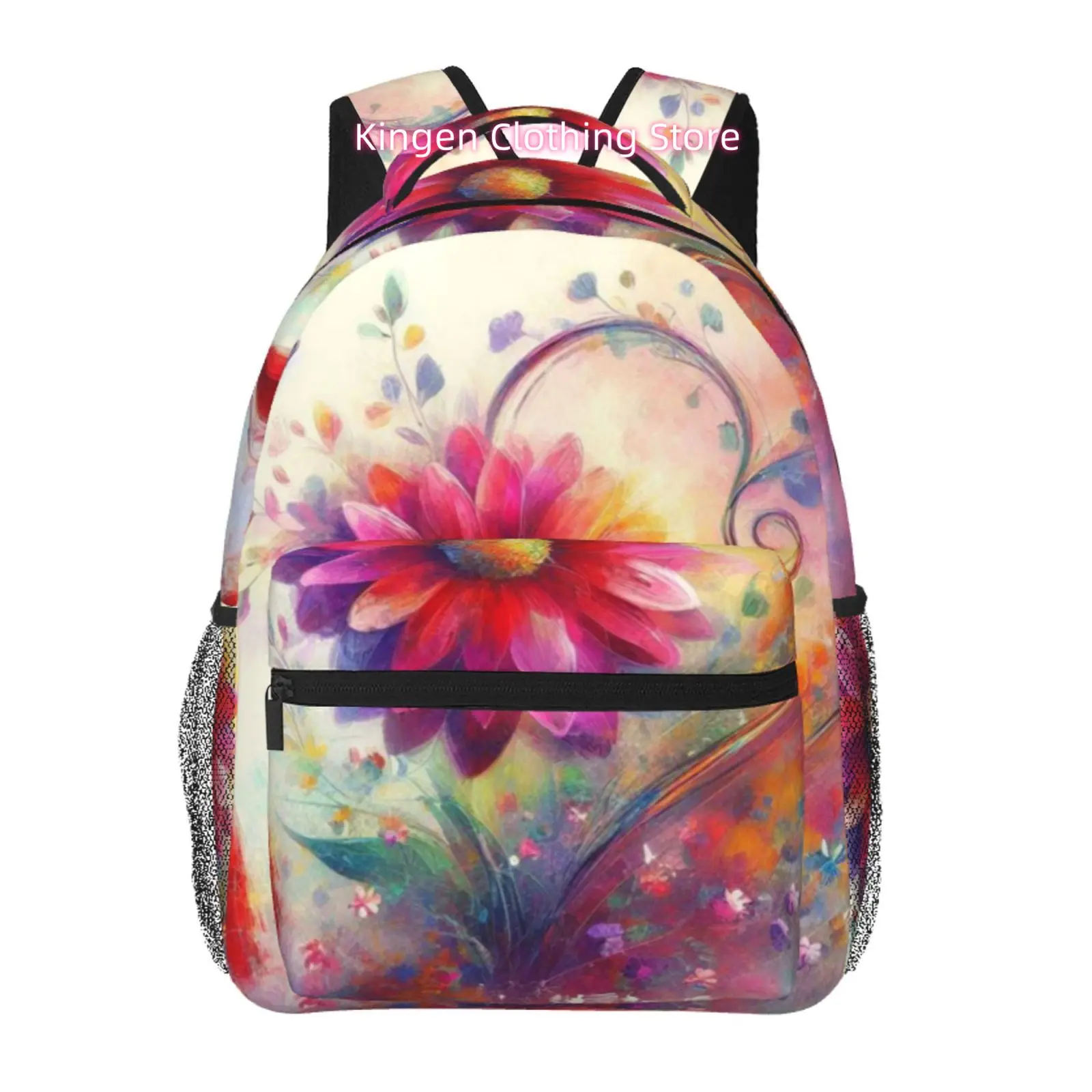 

Watercolor Gerbera Daisy Print Backpack, High Quality Oxford Cloth, Adjustable Shoulder Straps, for Travel and Work Use