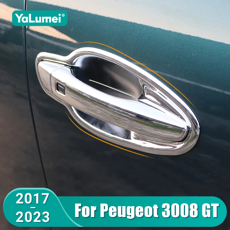 Für Peugeot 3008 GT 2017 2018 2019 2020 2021 2022 2023 Hybrid Auto Türgriff Tür Schüssel Schutz Abdeckung Trim zubehör
