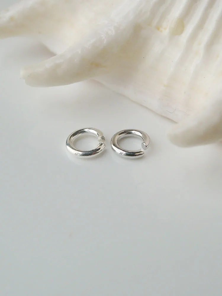 solid 925 Sterling Silver open jump ring ,DIY components.