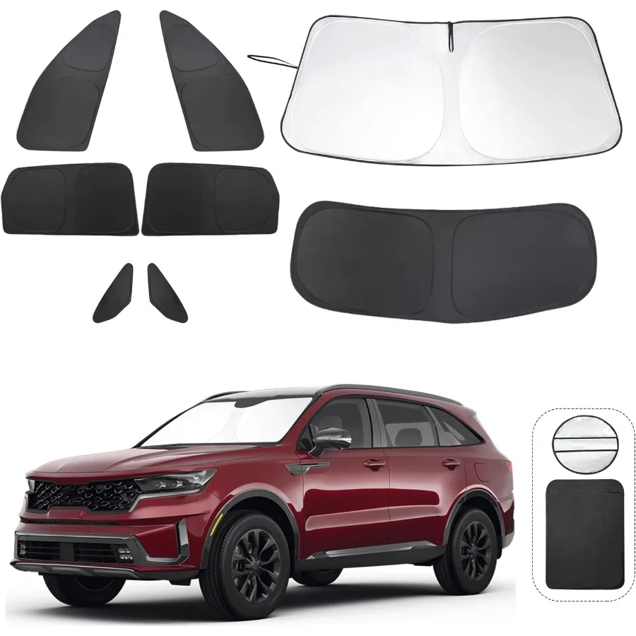 

Window Shades for Kia Sorento SUV 20212024 2025 Accessories Side Full Windows Rear Triangular Windshield Sun Shade Sun UV Rays
