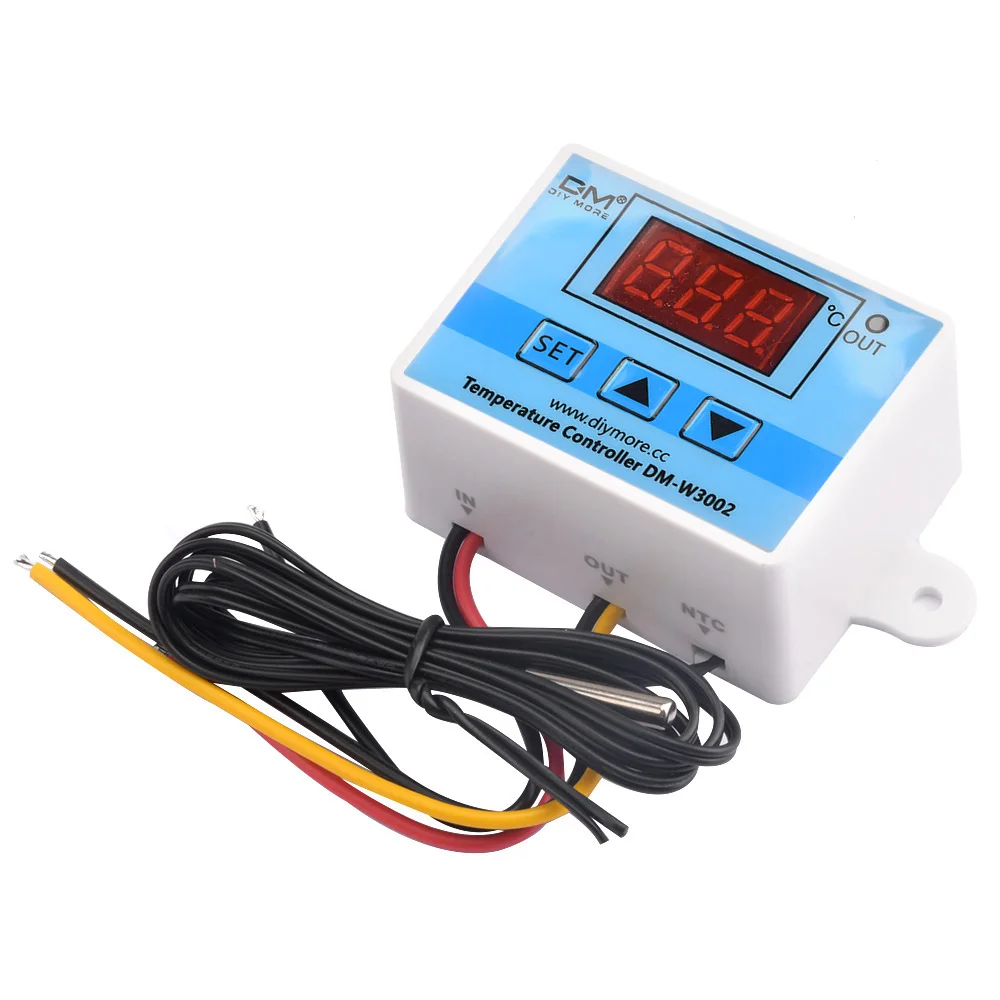 DM-W3002 Microcomputer digital temperature controller Temperature sensor Thermostat DC12/24V AC110-220V