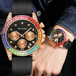 Pintime Reloj Hombre Luxus Herren Uhren Kalender Business Silikon Uhren für Männer Montre Homme beliebte Artikel drei Farben