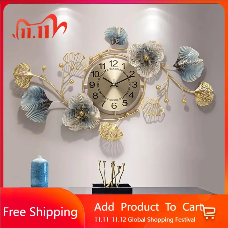 

Large Art Mural Wall Clocks Digital Luxury Modern Restaurant Nordic Creative Wall Watch Korean Reloj De Pared Room Decorations