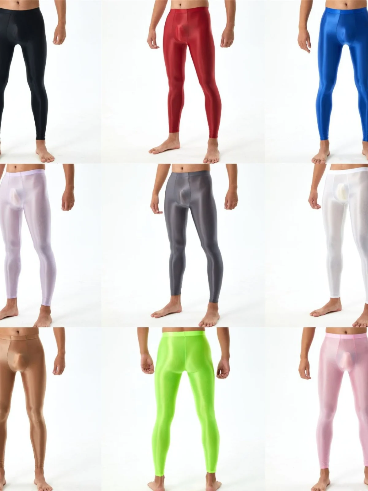 

Мужские девятисекционные брюки Smooth iny большого размера с эластичной резинкой на талии, спортивные нейлоновые брюки и штаны