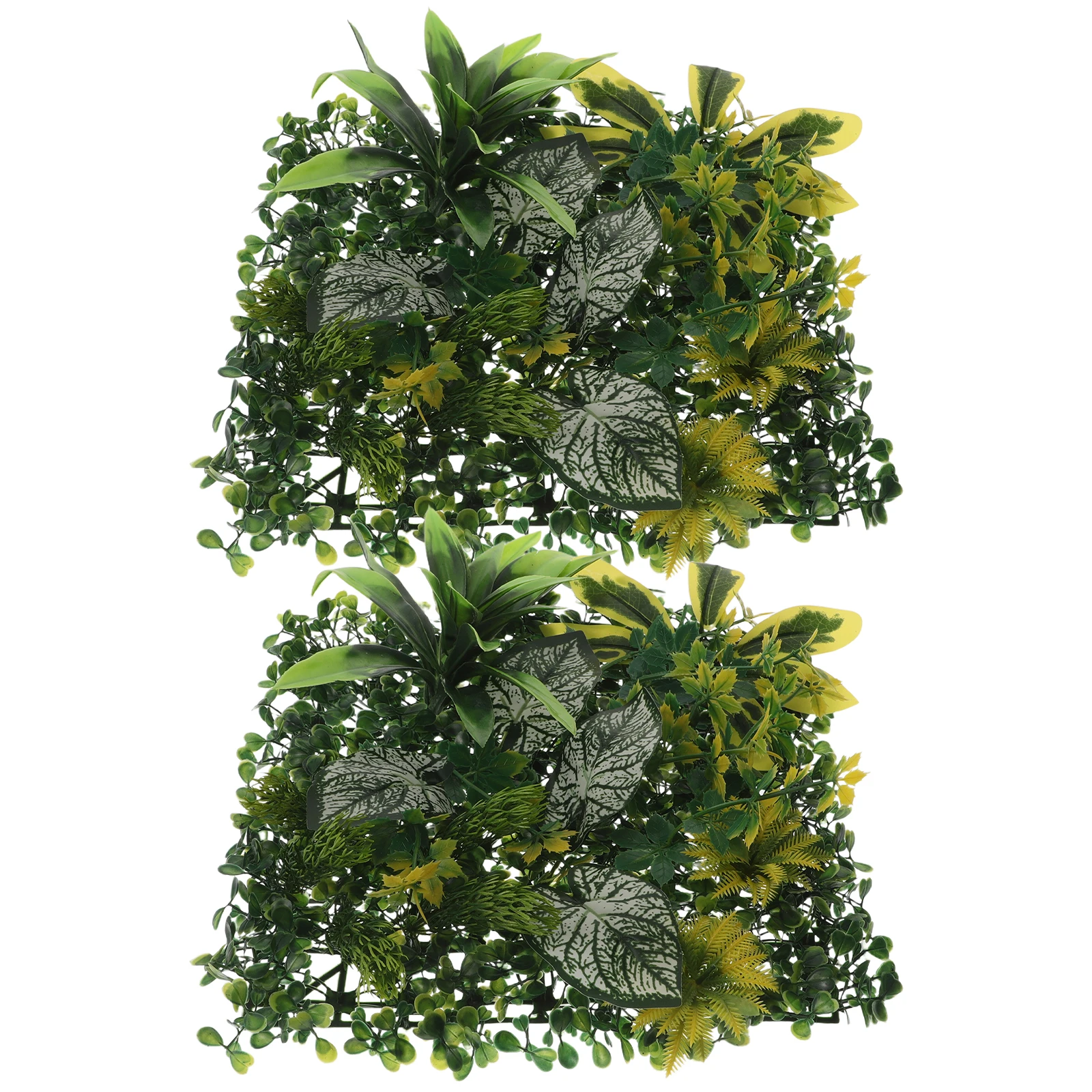 

2pcs 30X30Cm Faux Greenery Backdrop Wall Panels Artificial Hedge Privacy Screen Realistic Grass Decor For Garden Wedding Balcony