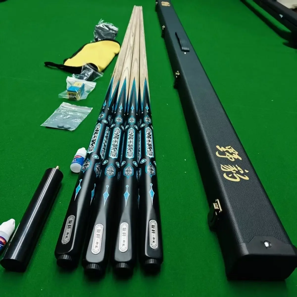 Shijiaban 6 The Same Billiard Club Pass Pole Integrated Small Head Medium Eight Black Eight High Value Billiard Club Box Set