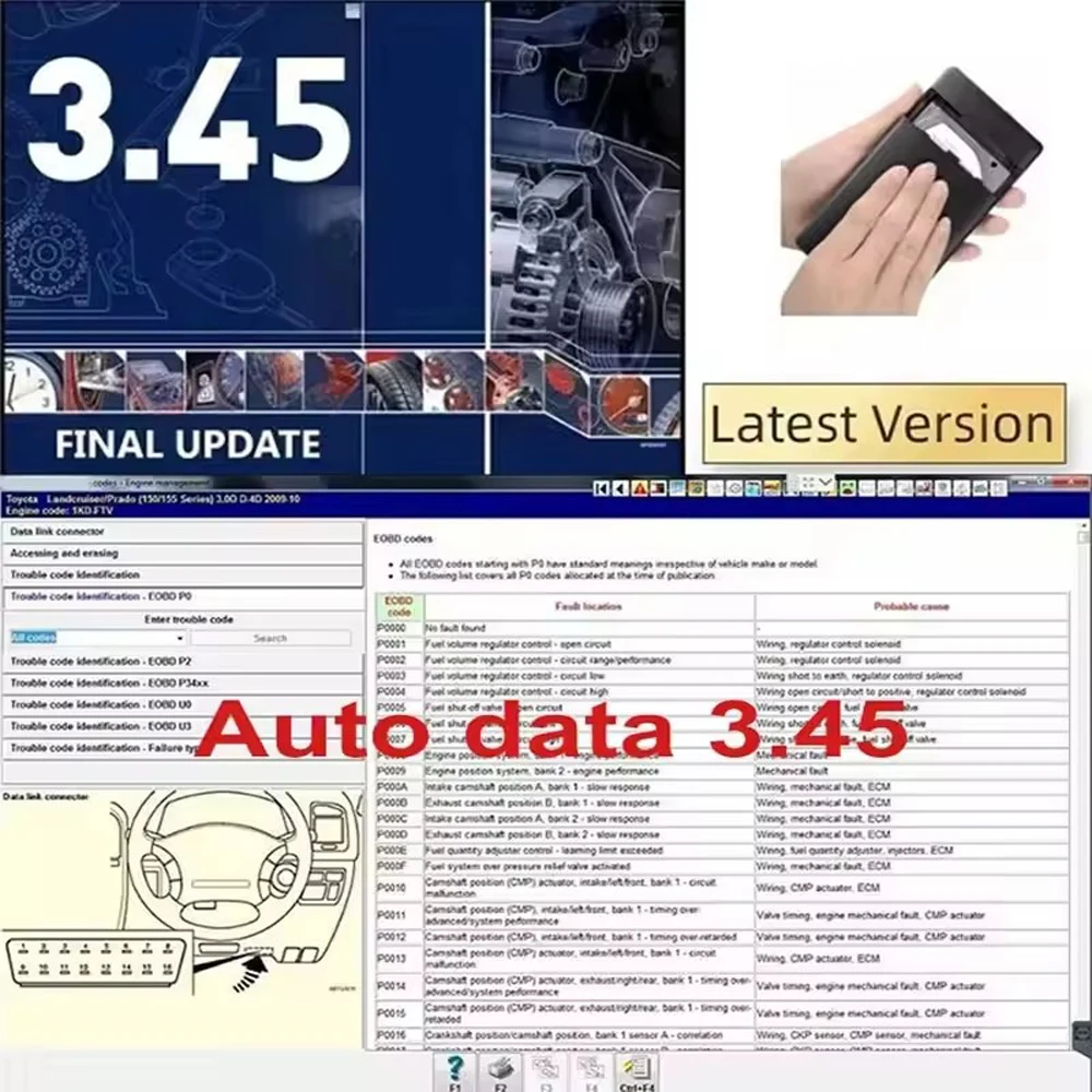 2024 nueva oferta Auto.data 3,40 Software de reparación de automóviles diagramas de cableado en varios idiomas datos + guía de vídeo de instalación + ayuda de instalación remota