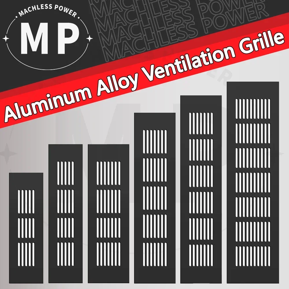 1PC Alumínio Alloy Ventilação Grille Matte Black Cabinet Air Vent Dispositivo Controle de umidade Dissipate Odor Hardware Acessórios