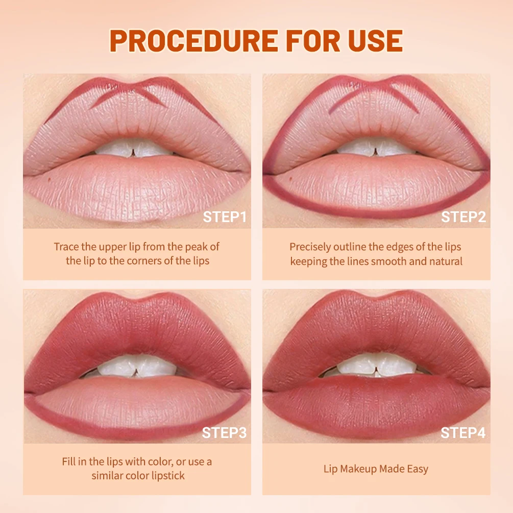 QIBEST 12Pcs/Set Matte Lip Liner Pencil Lip Outline Contouring Lasting Lipstick High Pigment Not Easy Fade Velvet Fine Lipliner