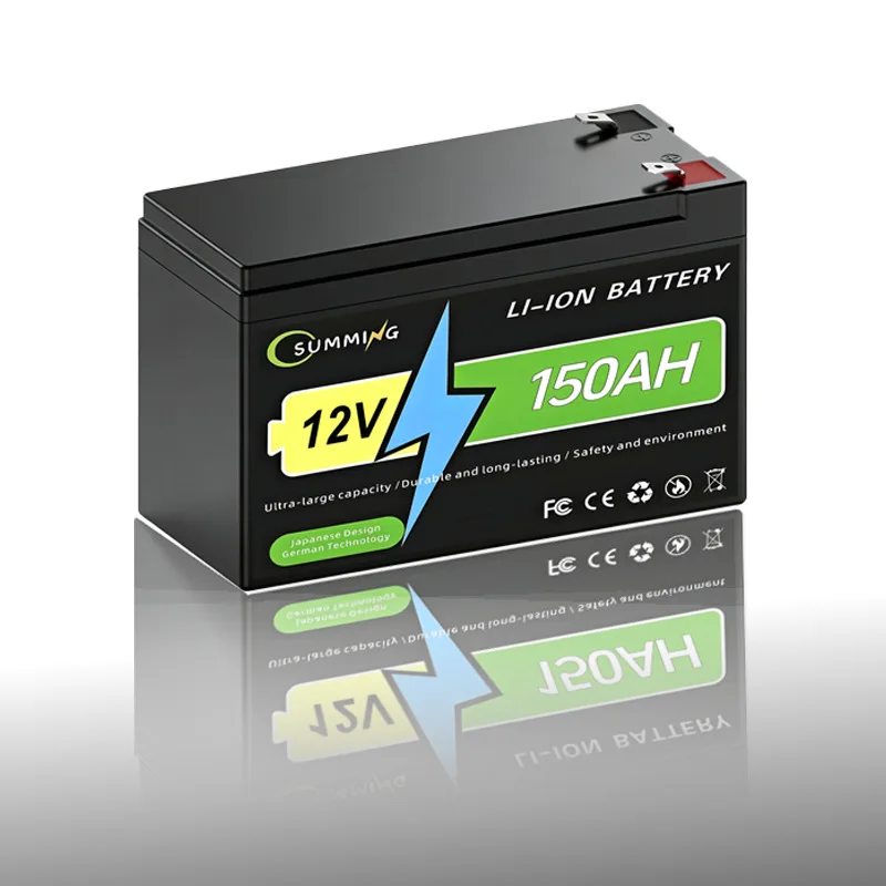 12V Rechargeable LiFePO4 Battery No Memory Effect BMS Protected for Travel Camping Kids Electric Toy Drone Power