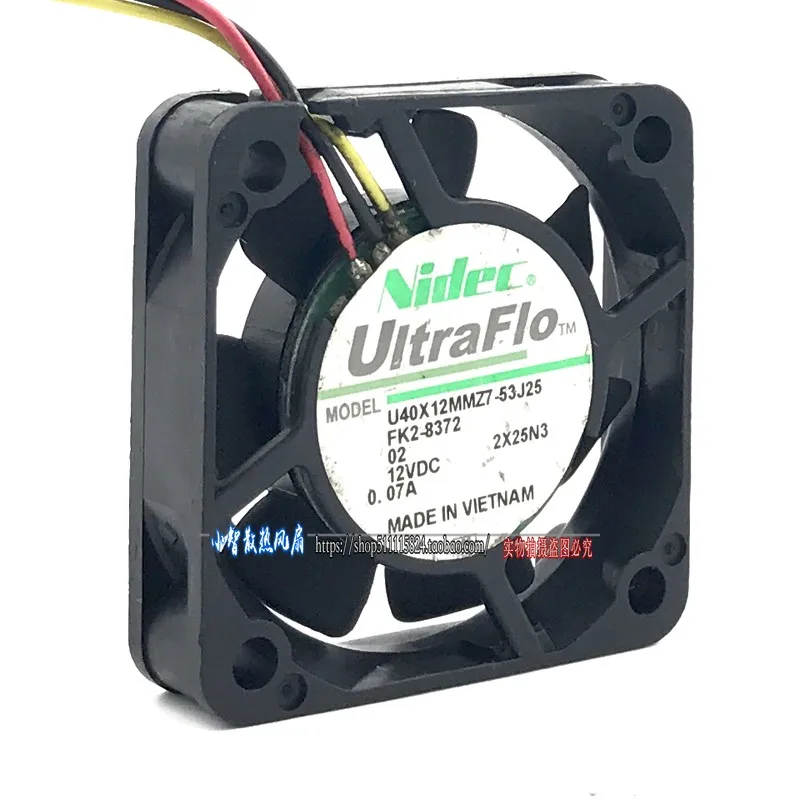 ORIGINAL U40X12MMZ7-53J25 12V 0.07A 4010 40*40*10mm NEW COOLING FAN RADIATOR