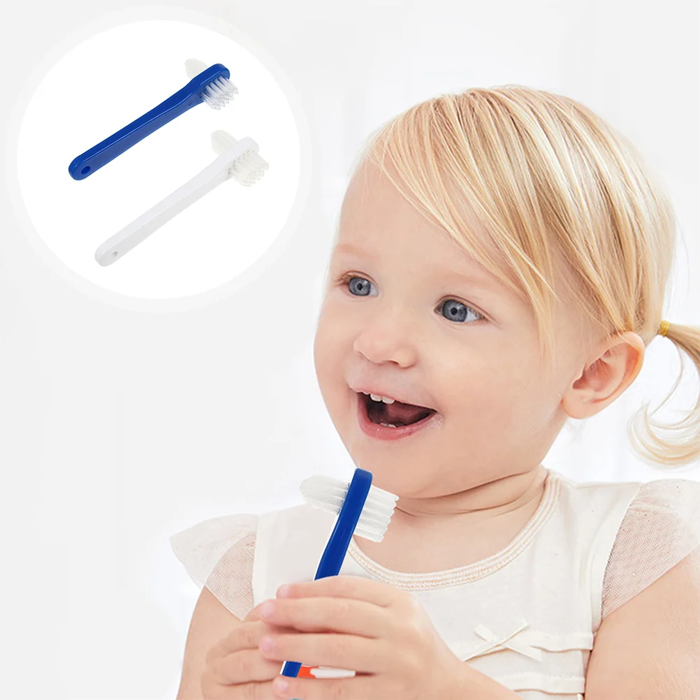 8 Pcs Double Headed False Toothbrush Travel Cleaner Mouth Washers Small Child