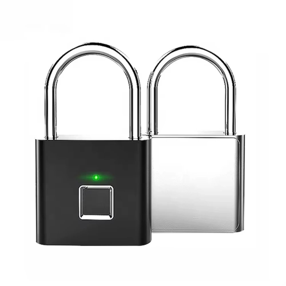 Alloy Padlock High Security Fingerprint Smart Door Lock Pad Lock Smart Locks