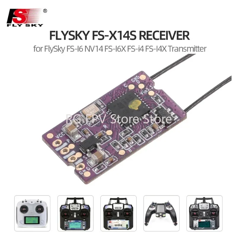 Для FlySky FS-I6 NV14 FS-I6X FS-i4 FS-I4X передатчик FlySky FS-X14S приемник 2,4 ГГц 14CH PPM i-BUS S. Выходы сигнала шины