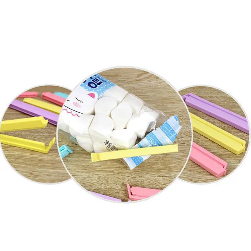 12 قطعة/الحزمة حقيبة عزل مقاطع قابلة لإعادة الاستخدام أدوات تخزين المواد الغذائية الطازجة السدادة المشبك وجبة خفيفة الخبز ختم أكياس تخزين المطبخ المنزل كليب