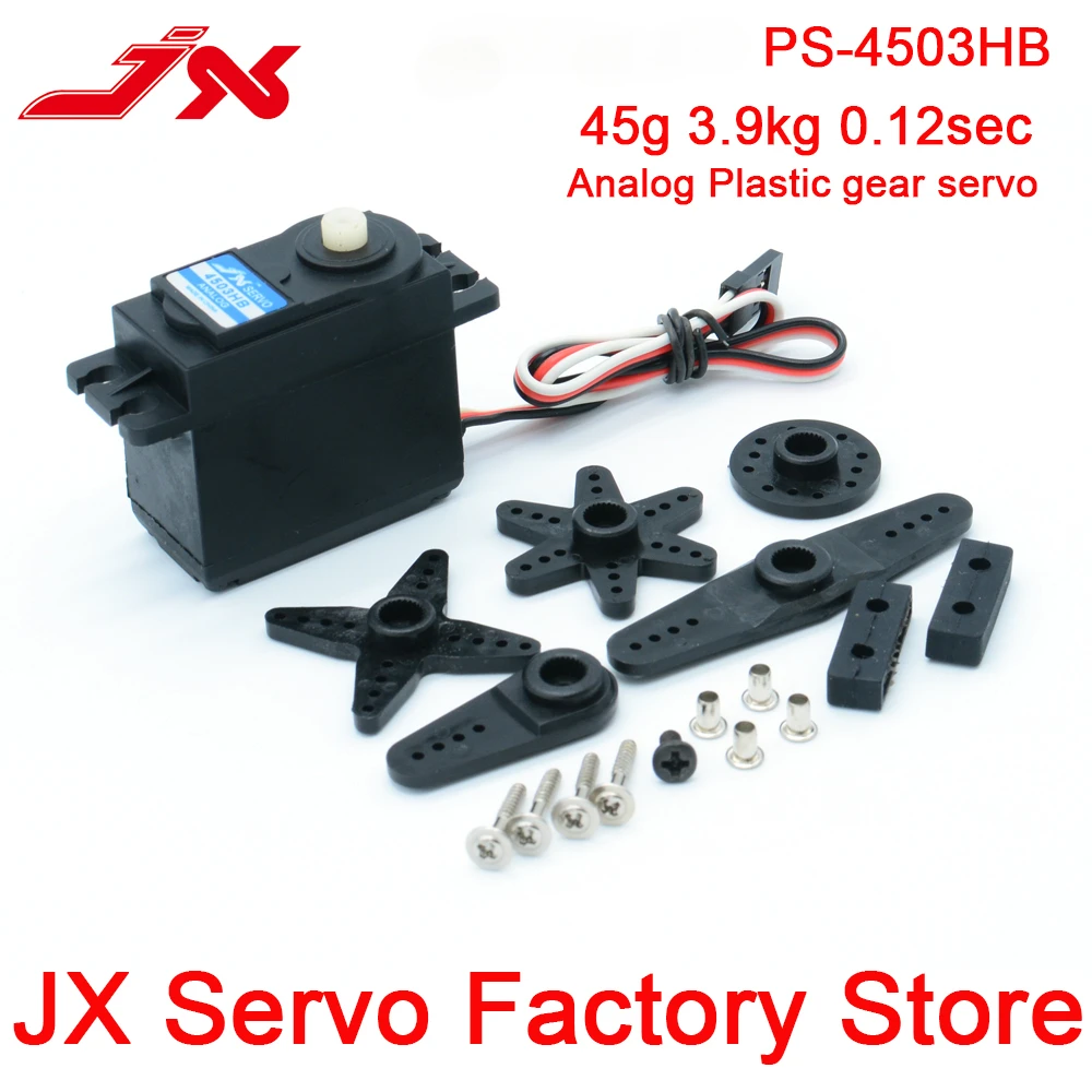 JX-Servo PS-4503HB 45,5g 3KG RC, Motor estándar de dirección de plástico, para modelos de Avión RC, accesorios de piezas