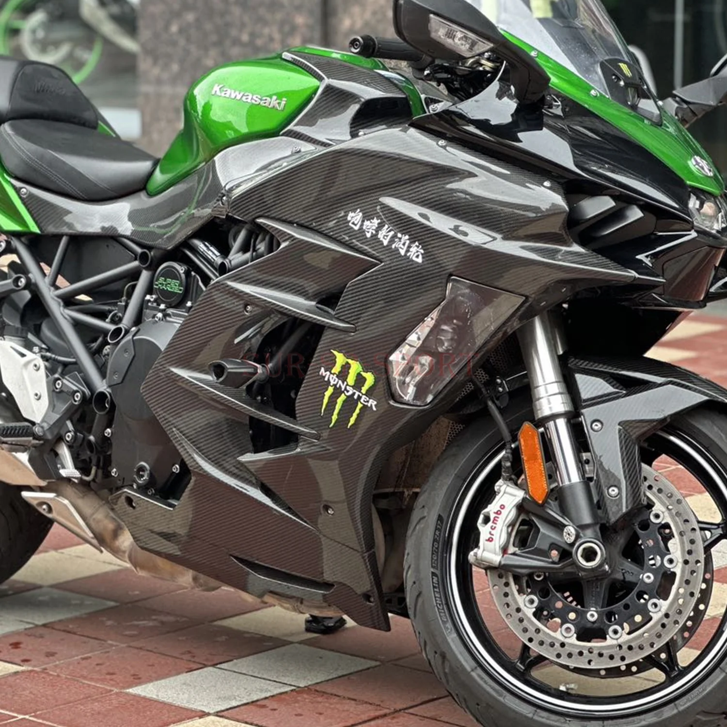 

Front Side Panels Fairings For Kawasaki NINJA H2 SX SE 2022 - 2025 Full Dry Carbon Fiber