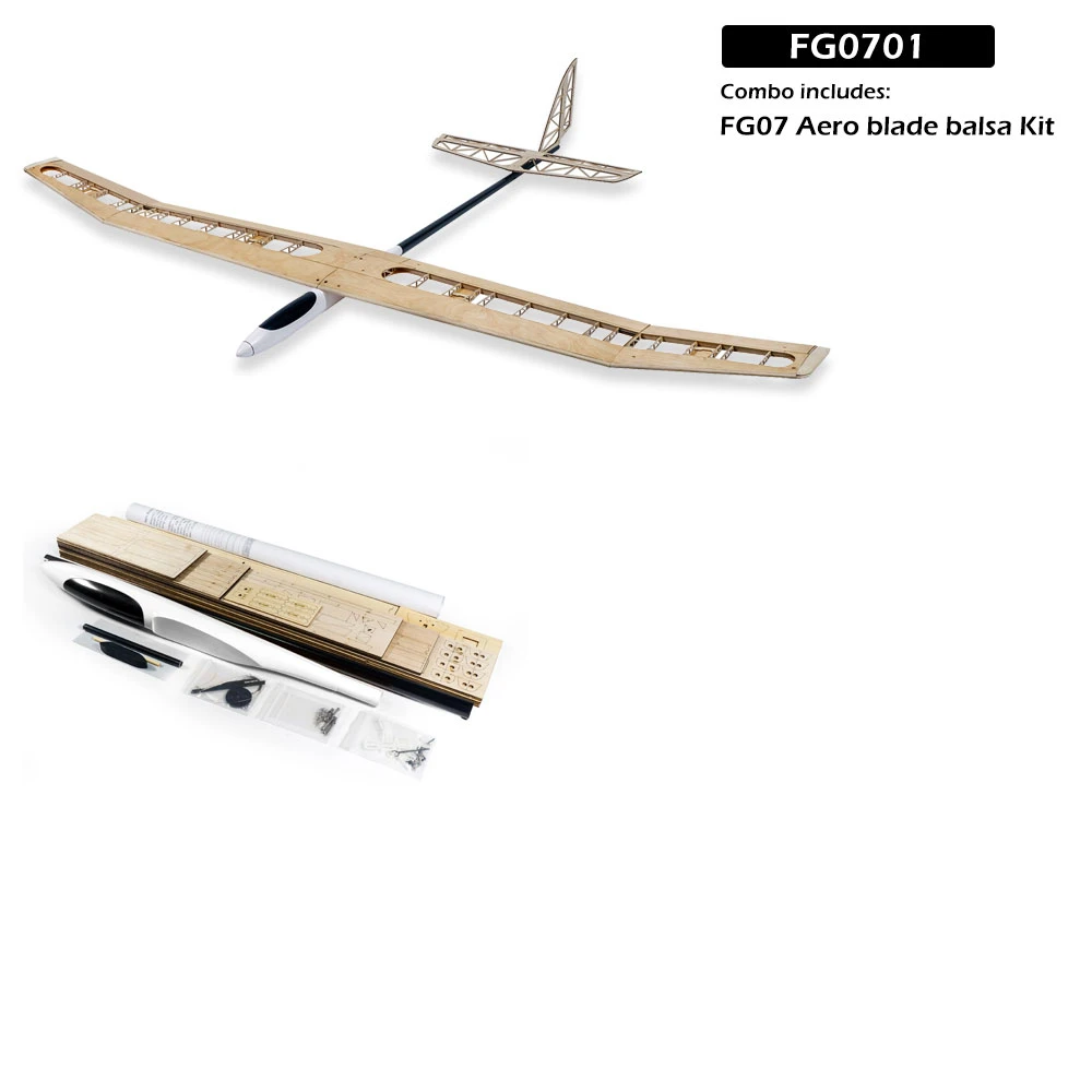 Dancing Wings Hobby FG07 Aer Blade 1995mm Spanwijdte Balsahout RC Vliegtuig Zweefvliegtuig KIT/KIT Combo
