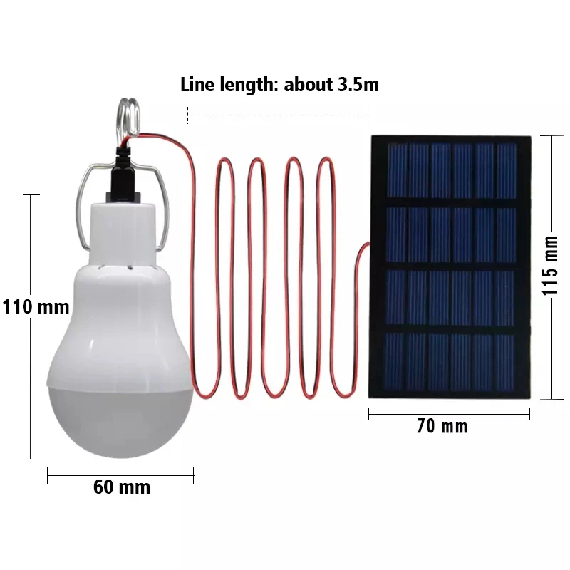 مصباح LED خارجي يعمل بالطاقة الشمسية ، مصباح مخيم مع خطاف ، مصباح محمول قابل لإعادة الشحن ، إضاءة خيمة للطوارئ ، 2 تعمل بالطاقة ، 1 من من من من من الخارج