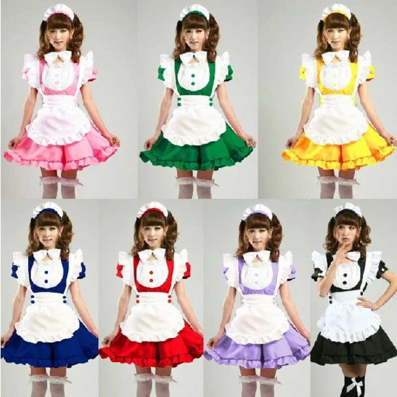 Women Cosplay Black Party Halloween Lolita Fancy Servant Dress Adult Women Sissy Maid Uniform Sexy French Maid Costumes lockable