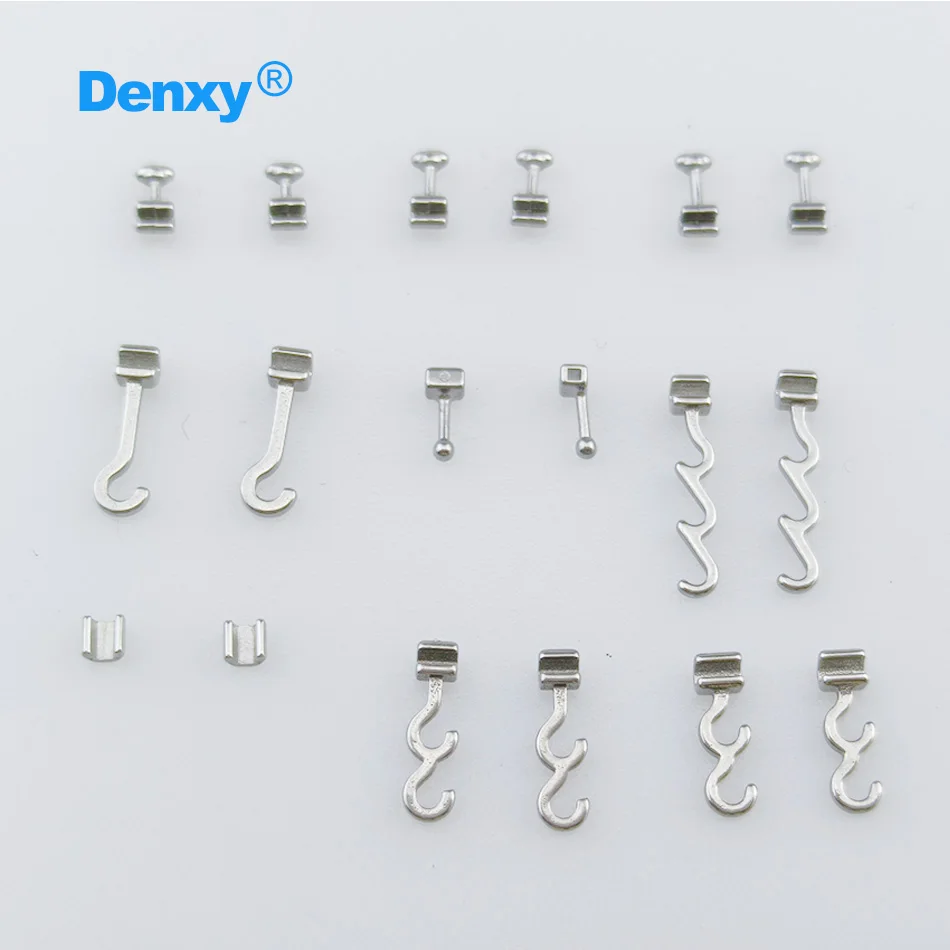 Denxy 50 Stück Zahnmedizinische Quetschbare Haken, Kurz/Mittel/Lang, für Kieferorthopädische Brackets, Zahnspangen, Zahnarztpraxis – Detail 5