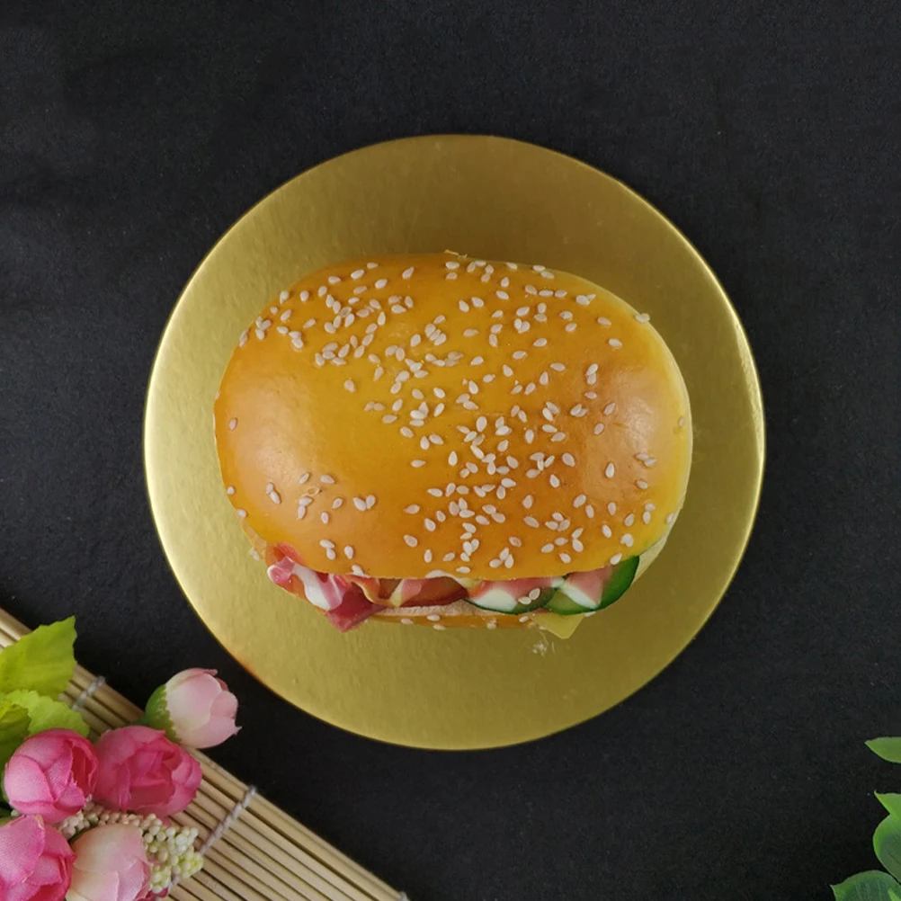 

10 Pcs Cake Drum Board Holder Disc Display Tray Paper Cup Boards Round Jam Cardboard Pastry Serving Trays