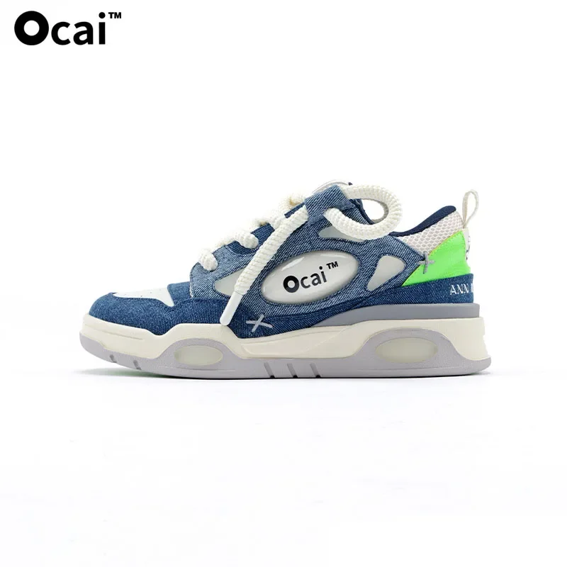 Ocai X Ann Andelman Denim Blauw Blauw Denim boardschoenen broodschoenen originele nationale tijschoenen