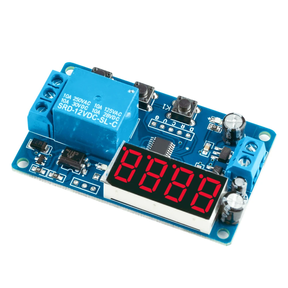 Conto alla rovescia Tempo di Ritardo Modulo Relè DC 12V LED Digital Timer Interruttore di Controllo PLC Modulo di Relè di Temporizzazione protezione Anti Inversione di Tensione regolatore