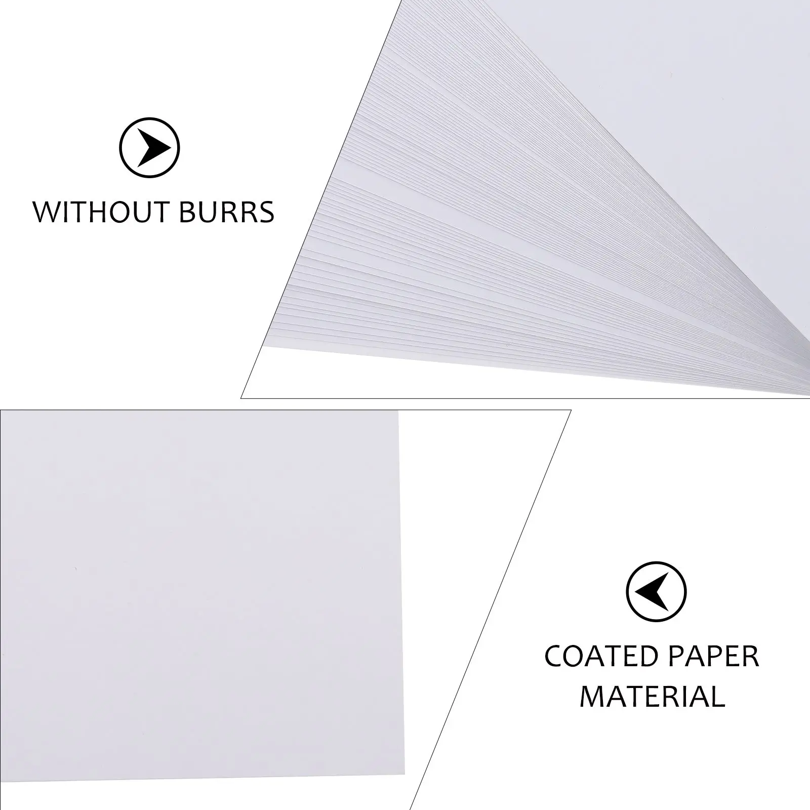100 Sheets Photo Paper Glossy Double Sided Printing Coated Base Luster Standard Size Use Printing Papers