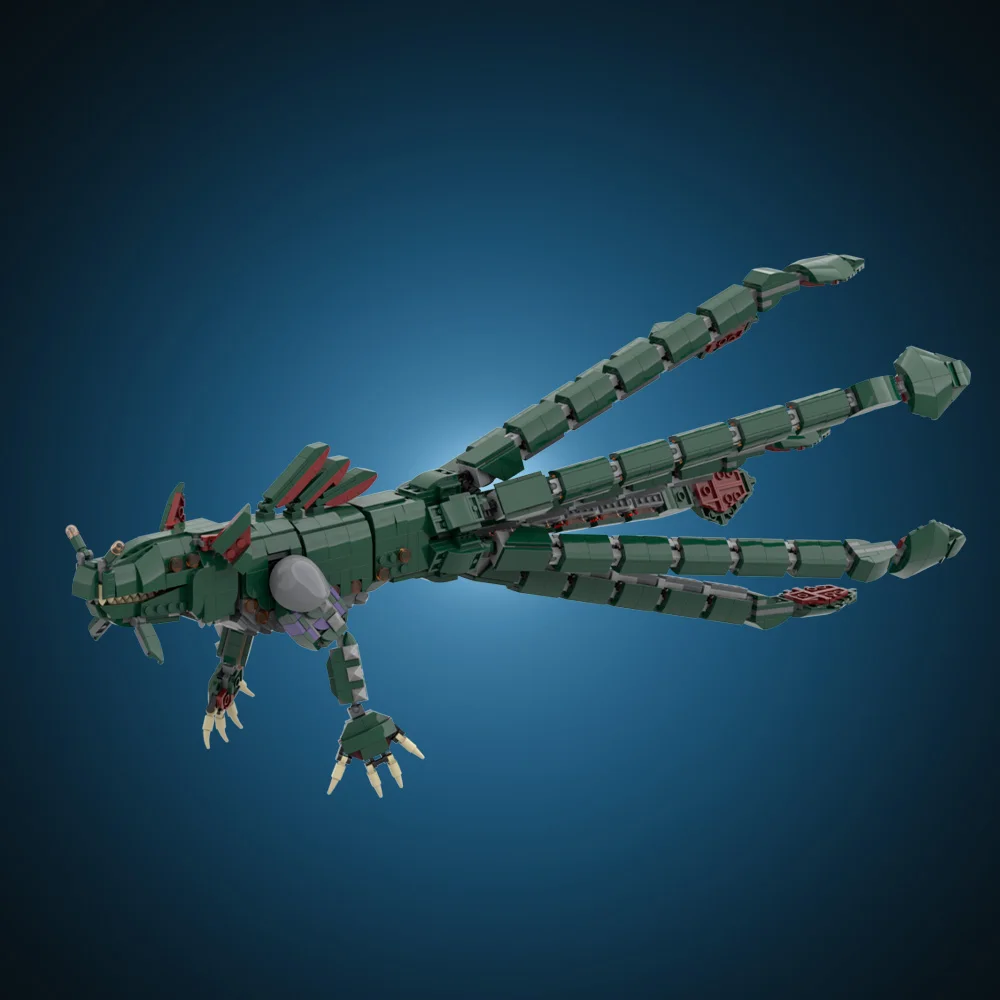 

Gobricks MOC Sea Dragon Leviathan Building Blocks Model Subnautica Game Sea Dragon Leviathan Monster Bricks Assembly Toys Gifts