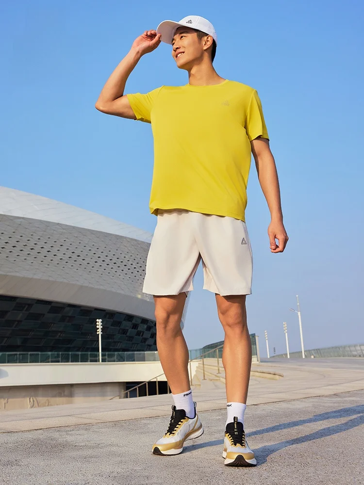 

Пиковые мужские дышащие свободные брюки для бега, новинка лета 2023, спортивные брюки для фитнеса, длиной до пяти четвертей, уличные брюки