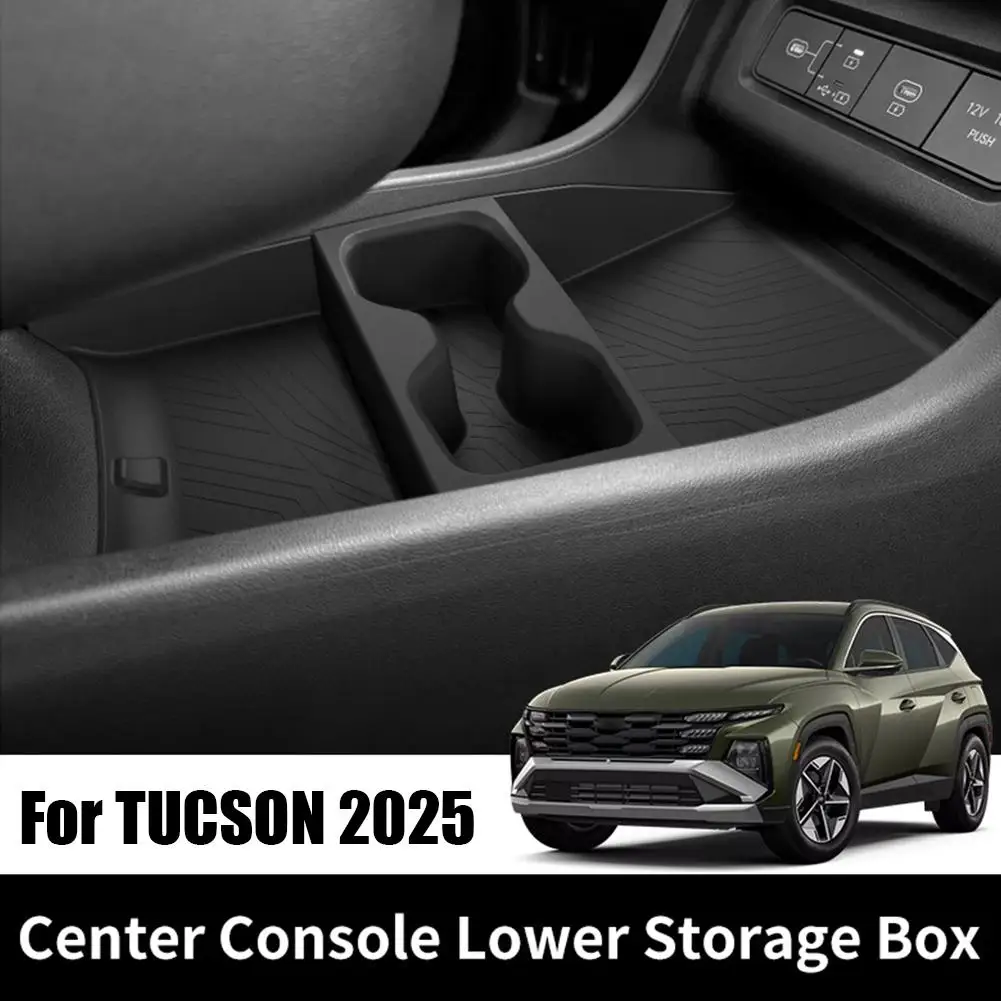 Control Storage Box For 2025 Hyundai Tucson Multifunctional Car Cup Holder Categorized Storage, Space-saving Interior Accessory