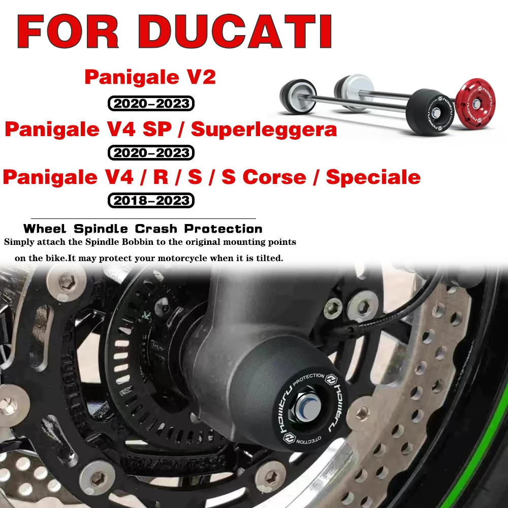 For DUCATI Panigale V2/V4/SP/S/R/Speciale/Superleggera 2018 2019 2020 2021 2022 2023 Front Rear Wheel Spindle Crash Protection