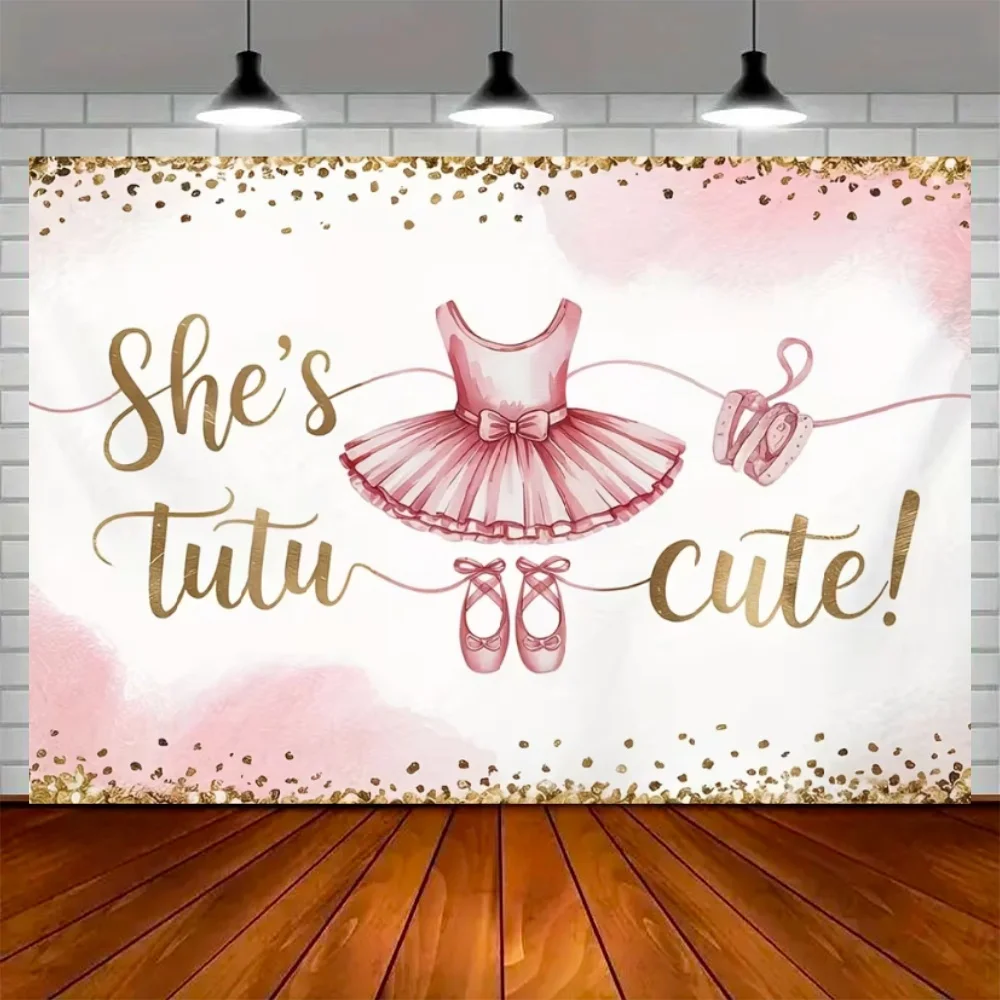 Elegant Ballet Princess Theme Backdrop Ballet Skirt Swan Lake Girl Birthday Party Decoration Background Supplies Banner Props - view 2
