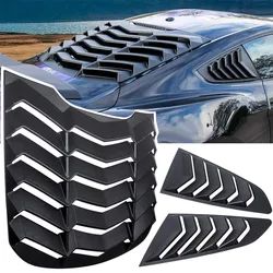 Rear+Side Window Louvers For Ford Mustang 2015 - 2023 Windshield Sun Shade Cover Vent GT Lambo Style Custom  (Matte Black)