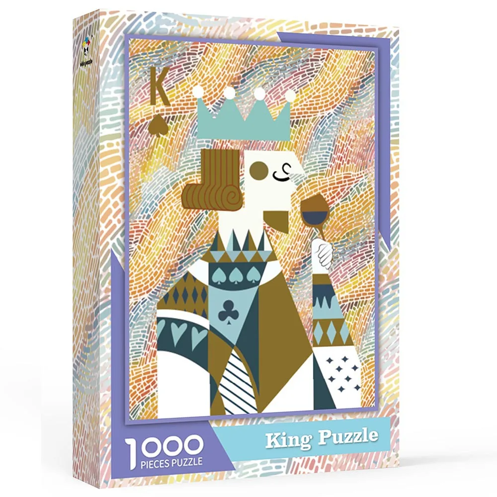 1000PCS Jigsaw Puzzle King And Queen Design High-Quality White Cardboard Adult Leisure Toy - Boxed Set
