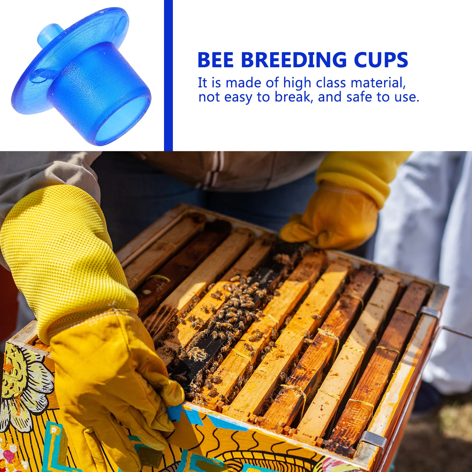 

100pcs Queen Rearing Cell Cups Bee Breeding Cups American Style Incubation Bases Beekeeping Tools Rearing Equipment