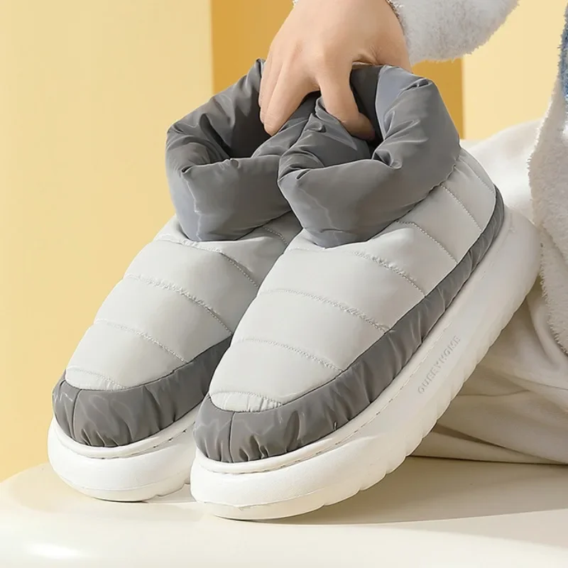 

2024 Thicked Plush Waterproof Cotton Shoes Women Keep Warm Fur Platform Female Snow Boots Thick Sole Non-Slip Winter Ankle Boot