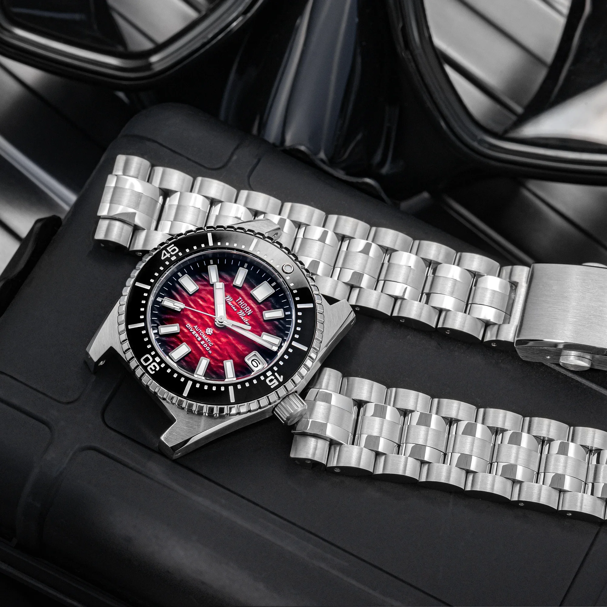 [SHY-042]THORN Vollautomatische Mechanische NH35A Uhr mit 316L Stahlgehäuse, Herren-Taucheruhr mit Leuchtziffern, Geschenkidee – Detail 5